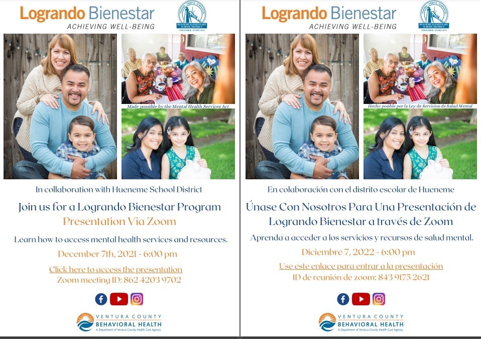Logrando Bienestar Flyer