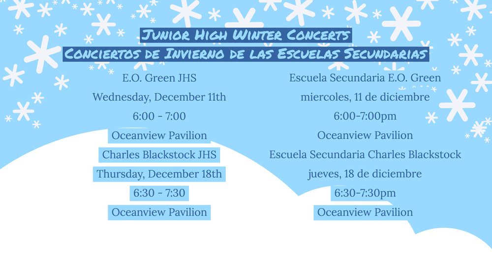 Junior High School Winter Concerts