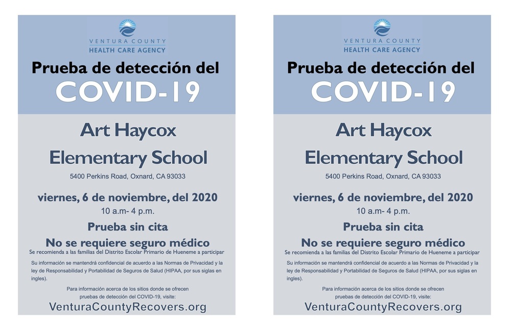 Free COVID-19 Testing for HSB Families