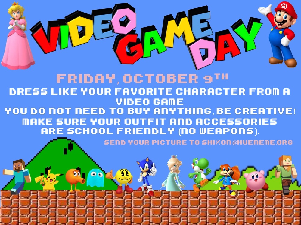 Fun Friday - 10/9/20 - Videogame Day - Sponsored by Student Council