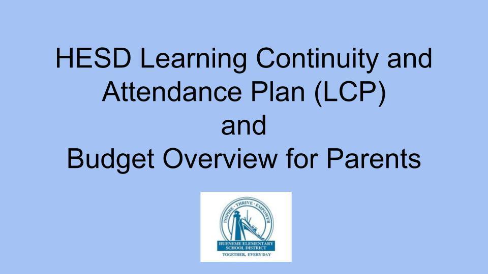Learning Continuity & Attendance Plan