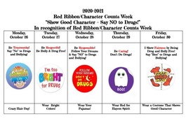 Red Ribon and Character Counts Week