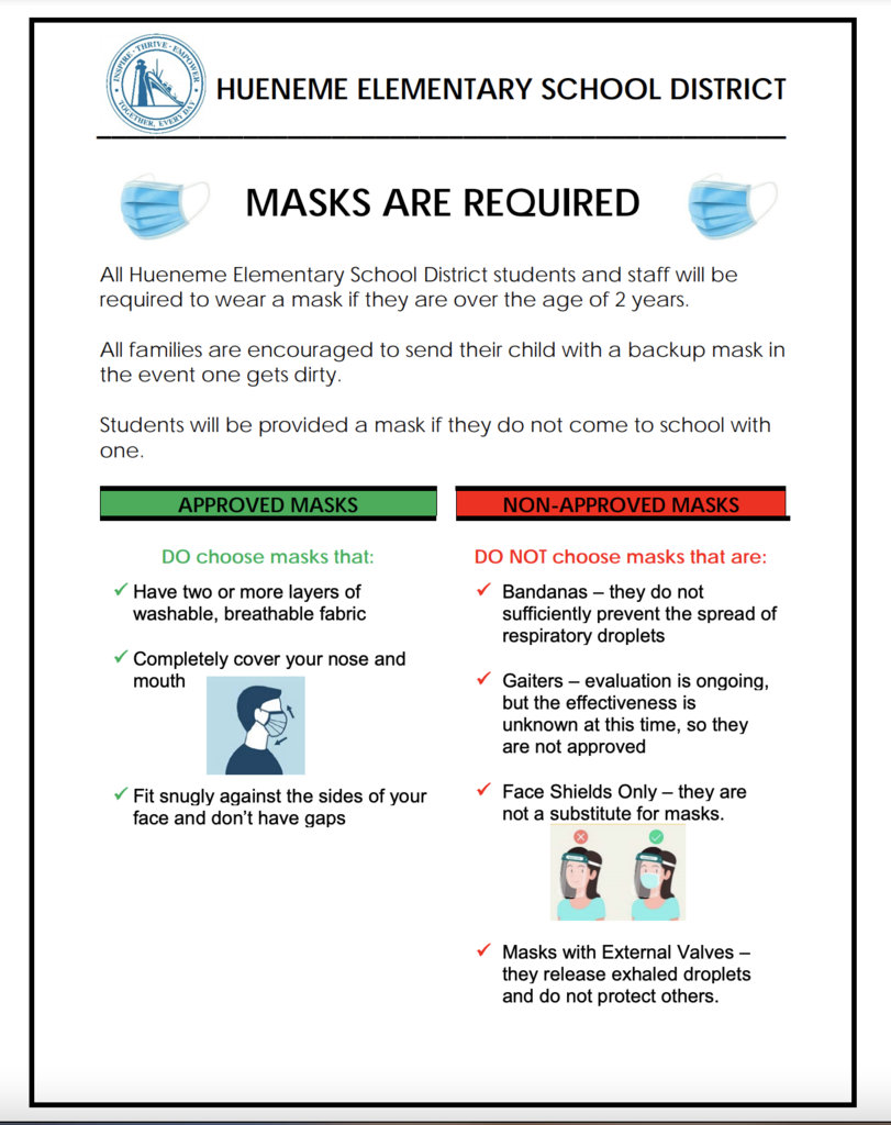 Approved Masks - English