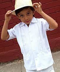 boy wearing a guayabera