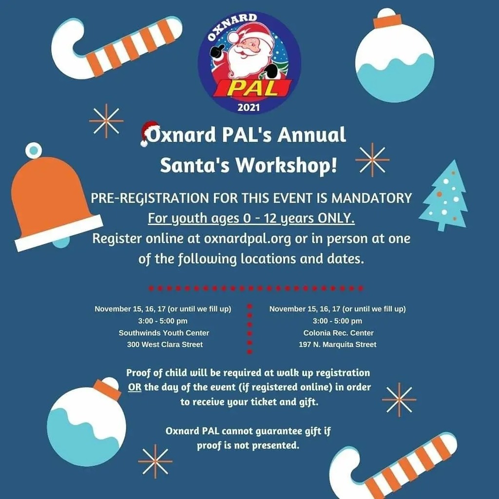  Oxnard PAL Santa's Workshop details