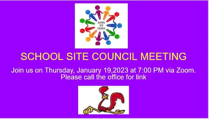 SSC Meeting -1/17/23 at 7:00PM