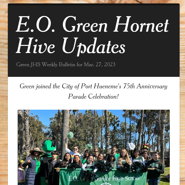Hornet Hive Weekly Bulletin 3.27.23